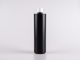 Flasche "Tara" 450ml, matt-schwarz, mit FlipTop/DiscTop weiss