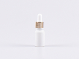 Weissglasflasche 10ml, mit Pipette gold