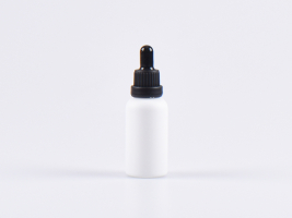 Weissglasflasche 30ml, mit Pipette OV schwarz