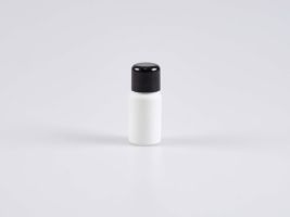Weissglasflasche 10ml, mit Schraubverschluss schwarz