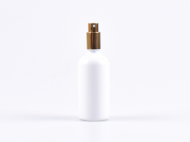 Weissglasflasche 100ml, mit Zerstäuber Aluminium, 4 Color