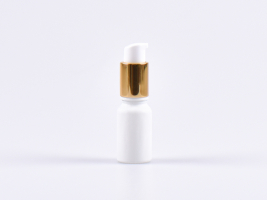Weissglasflasche 10ml, mit Lotionspumpe Aluminium, 4 Color