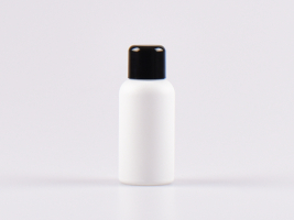 Weissglasflasche 30ml, mit Tropfmontur schwarz