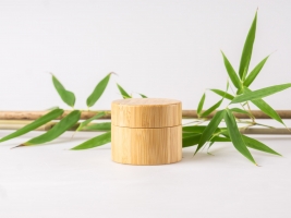 Kosmetikdose Bambus, komplett eingefasst, 30ml