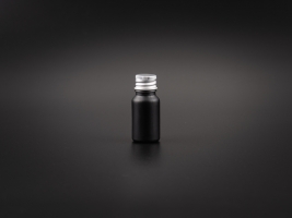 Schwarzglasflasche 10ml, mit Aludeckel