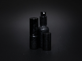 Schwarzglasflasche 50ml, mit Zerstäuber Aluminium