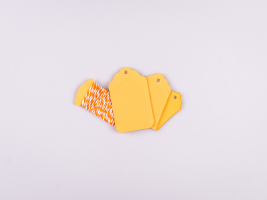 Geschenklabel Papier "Color", 15er Set - orange