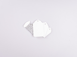 Geschenklabel Papier "Color", 15er Set - weiss