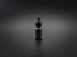 Schwarzglasflasche 10ml, mit Pipette schwarz