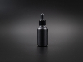 Schwarzglasflasche 30ml, mit Pipette schwarz