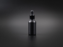 Schwarzglasflasche 50ml, mit Pipette schwarz