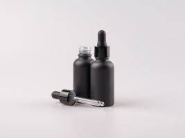 Schwarzglasflasche 30ml, mit Pipette schwarz