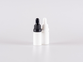 Weissglasflasche 10ml, mit Pipette OV weiss/schwarz